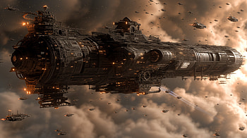 Epic Sci-Fi Spaceship, Sci Fi, spaceship, Science Fiction, space, fantasy, space fantasy HD wallpaper