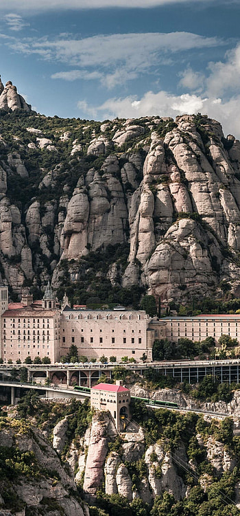 Santa Maria de Montserrat, Spain HD phone wallpaper