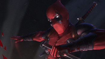 Deadpool With Sword, deadpool, superheroes, artwork, digital-art, artstation HD wallpaper