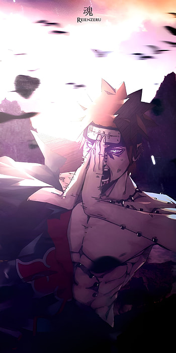 Pain, naruto, sasuke, sky, magenta, pink, itachi, anime, anime HD phone wallpaper