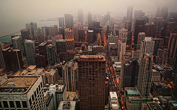 Chicago , Urban nightscape, city view, background HD wallpaper