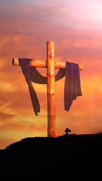 Jesus Cross, Jesus, Sunset Background HD phone wallpaper