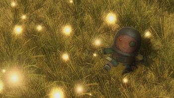 Surrounded By Lights, White Lights, Robot, Grass, Clannad, Field, Anime, Clannad After Story, Garbage Doll HD wallpaper