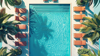 Serene Poolside Vibes: A Ultra, pool, poolside vibe, tropical, relaxation, summer HD wallpaper