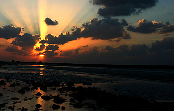 Jumeirah_Sunset, sunsets, clouds, sky, nature, beach HD wallpaper