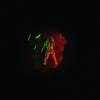 Dark, Backlight, Illumination, Darkness, Monitors, Cosmonaut HD phone wallpaper