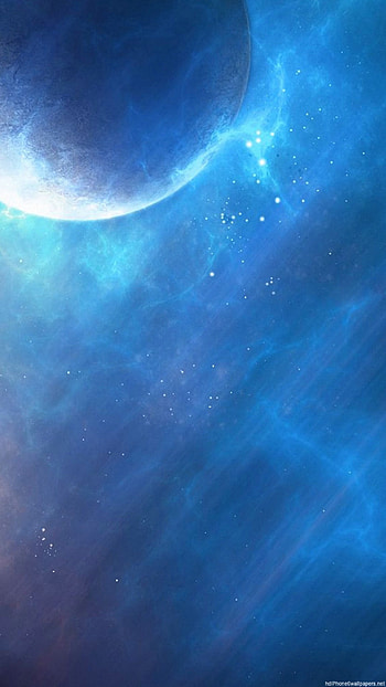 beautiful blue space planet 6 - 6 Plus backgrounds HD phone wallpaper