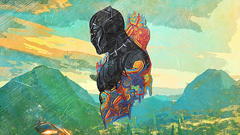 Artwork, Black Panther HD wallpaper