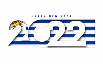 Happy New Year 2022 Uruguay, white background, Uruguay 2022, Uruguay 2022 New Year, 2022 concepts, Uruguay HD wallpaper