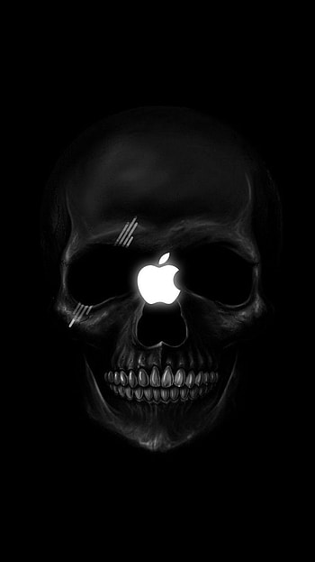 Alex omahony on Black Background. Apple , logo, Apple logo , Skull Apple Logo HD phone wallpaper