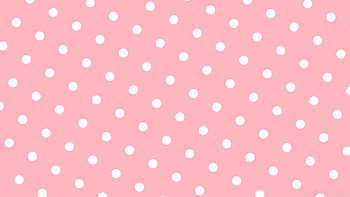pink polka dots spots white light pink HD wallpaper