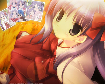 Kagami Hiiragi, shrine maiden, lucky star, kagami, anime, miko HD wallpaper