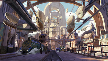 Aether Boulevard: Steampunk & Dieselpunk Skyport, Sci Fi, steampunk, dieselpunk HD wallpaper