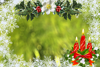 Christmas mistletoe, holiday, pretty, Christmas, mistletoe, green, sparkle, candles HD wallpaper