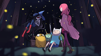 Finn and Jake, BMO, Marceline and Princess Bubblegum HD wallpaper