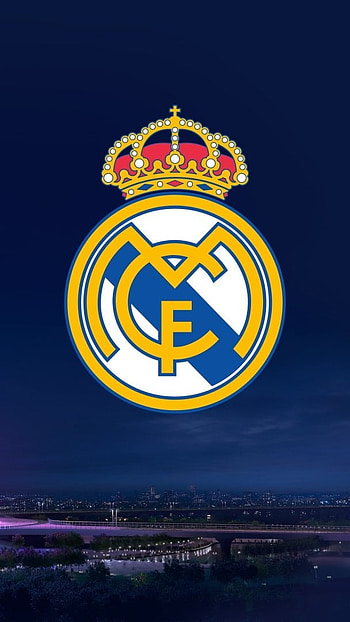 Real Madrid, Dark Theme, Logo, background HD phone wallpaper