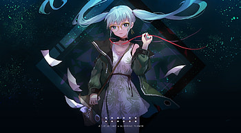 Sunglasses, beautiful, Hatsune Miku HD wallpaper