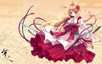 Female Anime Samurai HD wallpaper