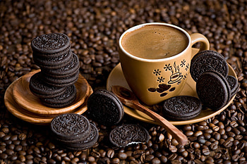 Coffee and cookies, Top backgrounds, Food HD wallpaper