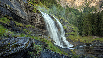Waterfall, nature, flow, water HD wallpaper