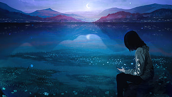 Happy Without You, alone, artist, artwork, digital-art, artstation HD wallpaper
