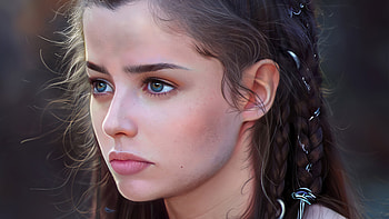 Holly Earl Artistic Portrait , holly-earl, celebrities, artist, artwork, digital-art, portrait, artstation HD wallpaper