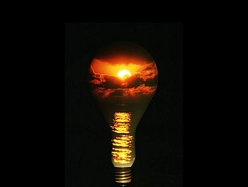 Sunset in Bulb, cool, in bulb, , sunset HD wallpaper