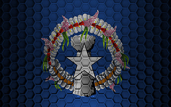 Northern Mariana flag, 3d hexagons texture, Northern Mariana, 3d texture, Northern Mariana 3d flag, metal texture, flag of Northern Mariana HD wallpaper