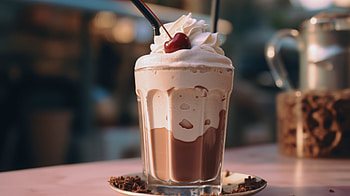 Decadent Chocolate Milkshake - Refreshing Drink Background, Chocolate Milkshake, food, milkshake HD wallpaper