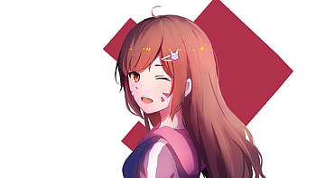 Cute, D.VA, anime, overwatch, art HD wallpaper