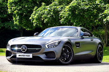Elegant Mercedes Benz AMG parked outdoors, showcasing luxury and style. HD wallpaper