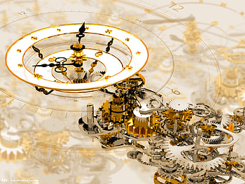 3D clock, clock, 3d HD wallpaper