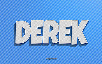 Derek, blue lines background, with names, Derek name, male names, Derek greeting card, line art, with Derek name HD wallpaper