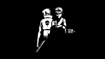 Black And White Of Naruto Uzumaki Sasuke Uchiha Naruto HD wallpaper
