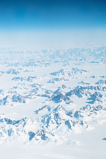 Blue sky, mountains range, aerial view HD phone wallpaper