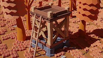 tower, low poly, video game, Clash of Clans HD wallpaper