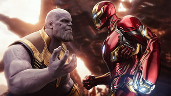 Iron Man Thanos, iron-man, thanos, superheroes HD wallpaper
