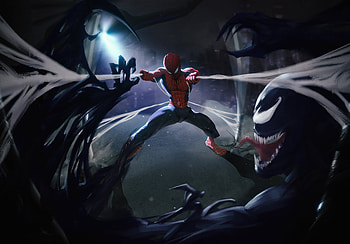Super Spider Man Vs Venom , spiderman, venom, superheroes, artist, artwork, digital-art, artstation HD wallpaper