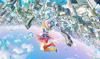 Bubble world, anime movie, anime girl, original HD wallpaper