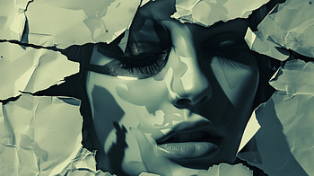 Duotone Woman Abstract, woman, duotone, portrait, artistic, Abstract HD wallpaper