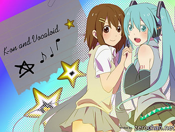 k-on and vocaliod, music, anime, miku hatsune, k-on HD wallpaper