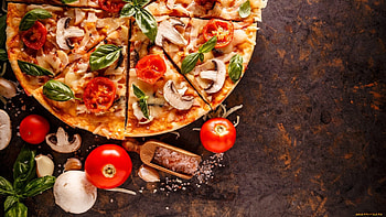 Pizza, veggies, Cheese, food HD wallpaper