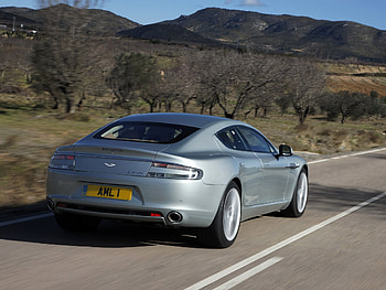 Nature, Aston Martin, Cars, Back View, Rear View, 2009, Silver, Rapide HD wallpaper