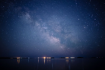 Nature, Night, Shore, Bank, Starry Sky HD wallpaper