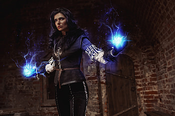 Cosplay ~ Yennefer, yennefer, model, cosplay, girl, kristina borodkina, the witcher, woman HD wallpaper