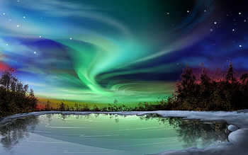 Aurora borealis , Breathtaking scenery, Night sky beauty, Enchanting lights HD wallpaper