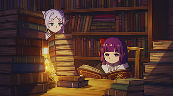 Frieren 2nd Season - Frieren Tutoring Young Fern, Frieren: Beyond Journey's End, Fern (Frieren: Beyond Journey's End), Anime Girl, Study, Fantasy HD wallpaper