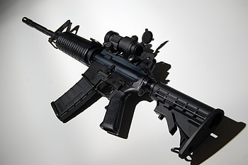 ar-15 assault rifle assault rifle machine weapon background HD wallpaper