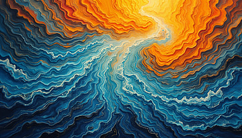 Mesmerizing River: A Ultra Adventure, river, Abstract, orange (Color), blue, wave, abstract blue HD wallpaper