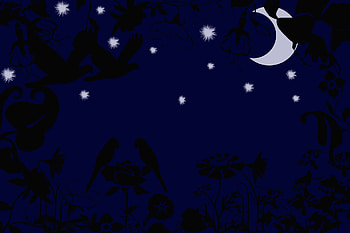 Night at Peace, night, moon, peace, nature, flowers HD wallpaper